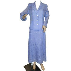 Vinage  Sz S Lavender Semi Sheer Maxi Jacket Dress by CONNIE K Mother of Bride